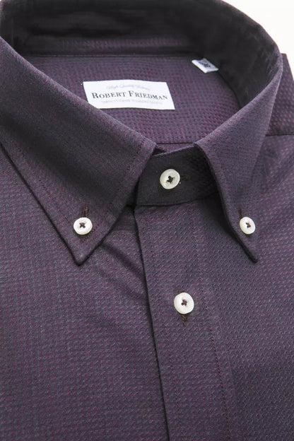 Chemise homme en coton noir Robert Friedman