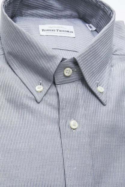 Chemise homme en coton beige Robert Friedman