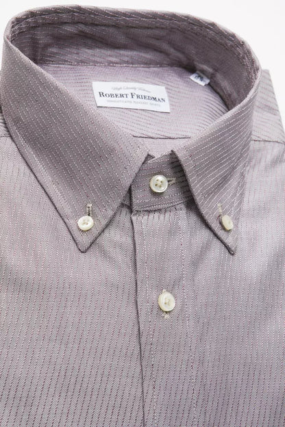 Chemise homme en coton beige Robert Friedman