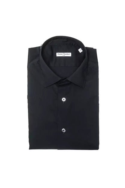 Chemise homme en coton noir Robert Friedman