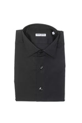 Robert Friedman Grey Cotton Slim Collar Shirt for Men