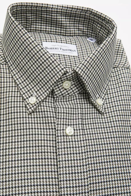 Chemise homme en coton beige Robert Friedman