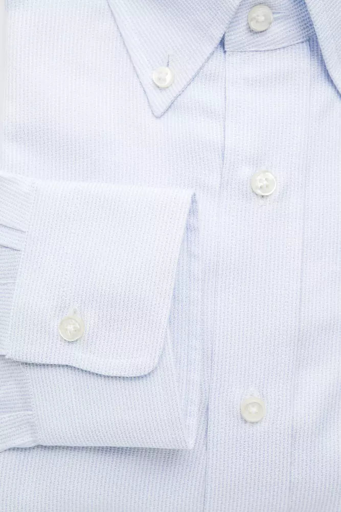 Chemise homme en coton bleu clair Robert Friedman