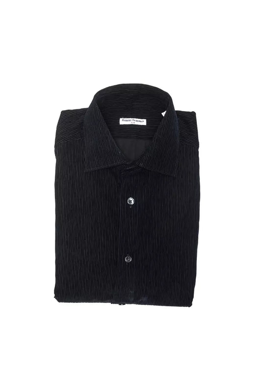 Chemise homme en coton noir Robert Friedman