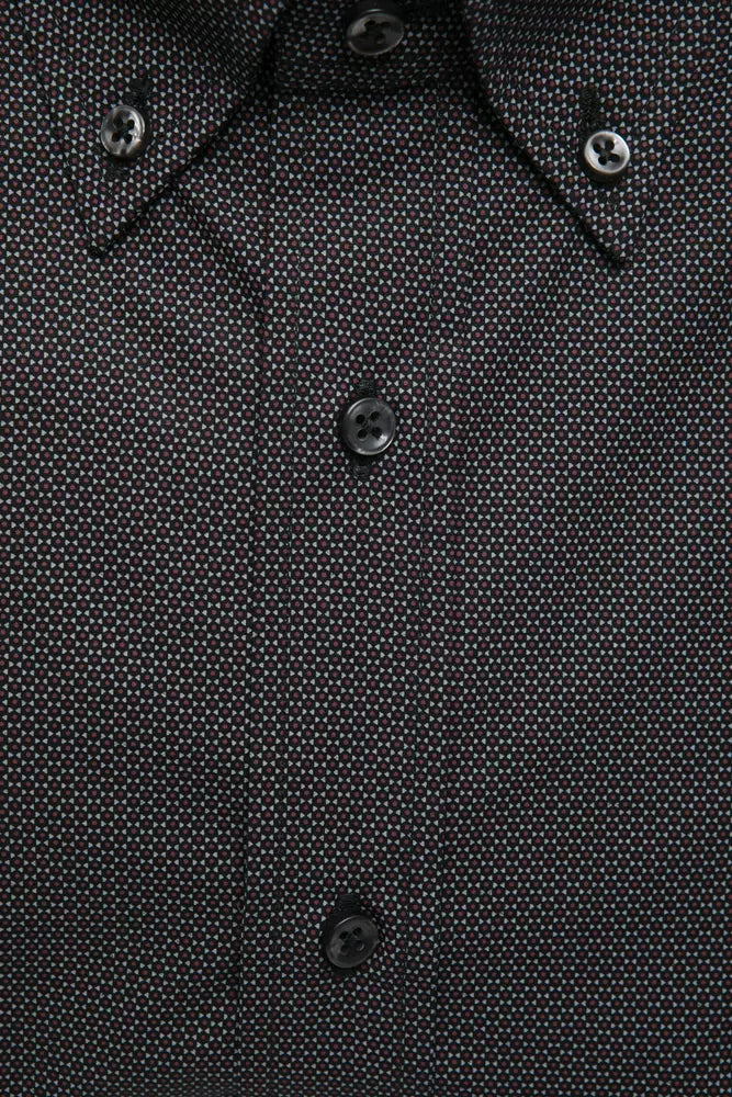 Chemise homme en coton noir Robert Friedman