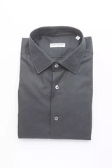 Chemise Ajustée en Coton Noir pour Homme Robert Friedman