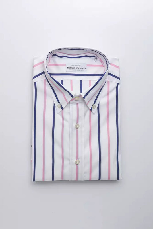 Chemise homme en coton blanc Robert Friedman