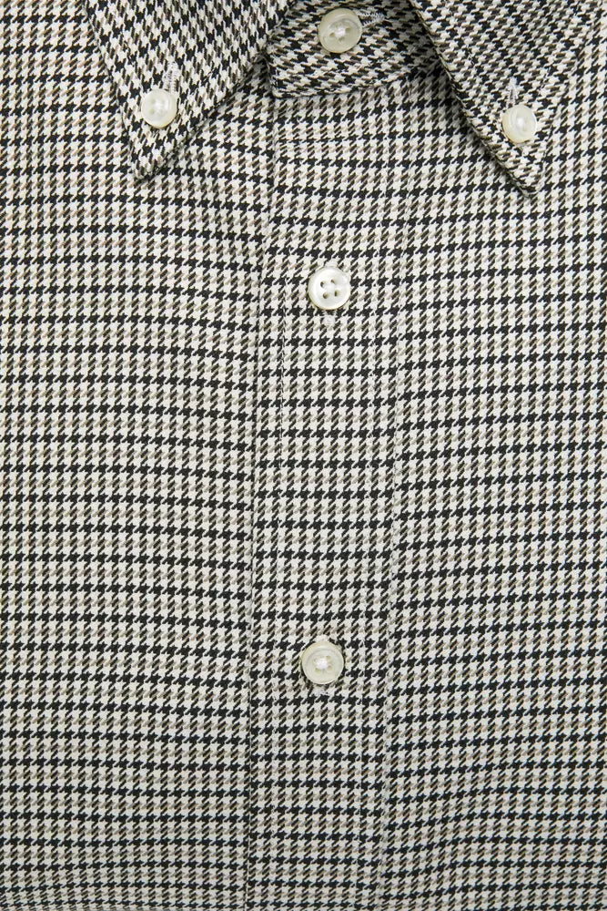 Chemise homme en coton beige Robert Friedman
