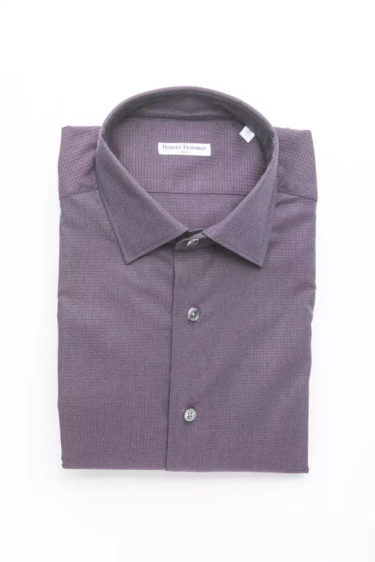 Chemise homme en coton bordeaux de Robert Friedman