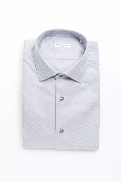 Chemise homme en coton beige Robert Friedman