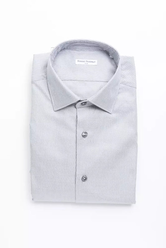 Chemise homme en coton beige Robert Friedman
