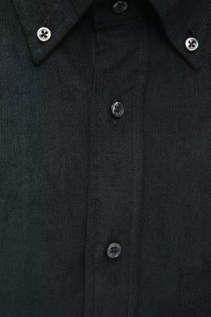 Chemise homme en coton noir Robert Friedman