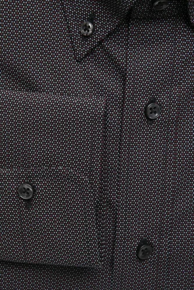 Chemise homme en coton noir Robert Friedman