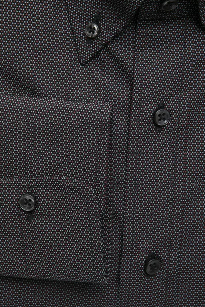 Chemise homme en coton noir Robert Friedman