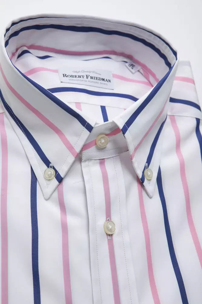 Chemise homme en coton blanc Robert Friedman