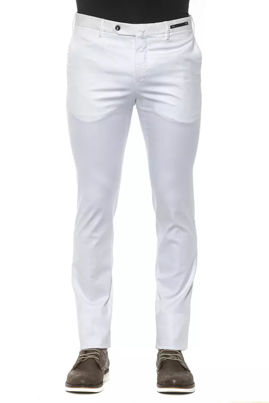Pantalon slim pour homme en coton blanc PT Torino