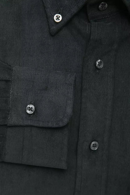Chemise homme en coton noir Robert Friedman