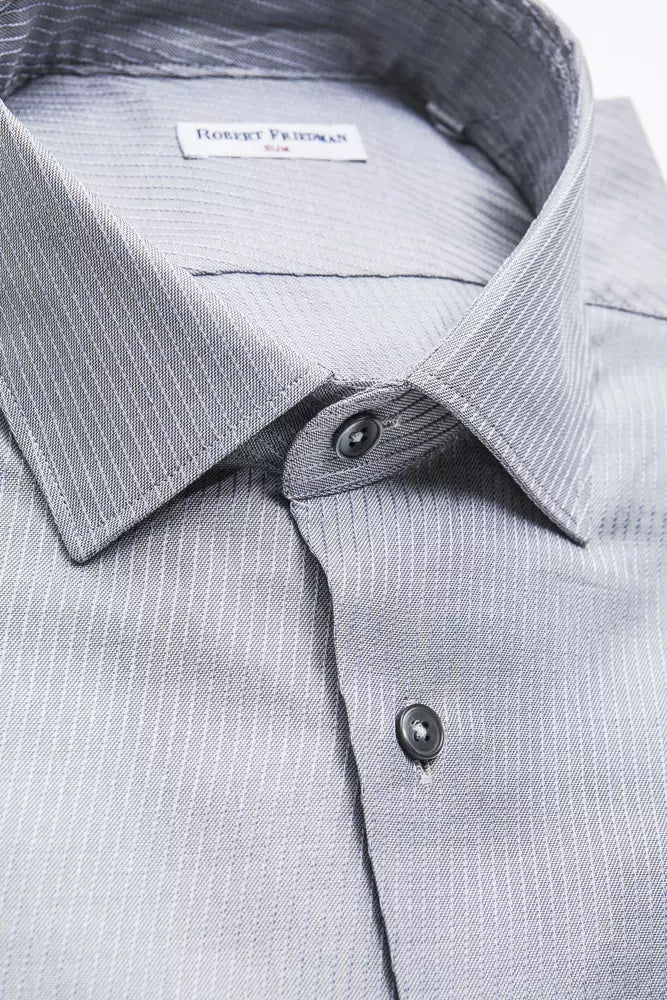 Chemise homme en coton beige Robert Friedman