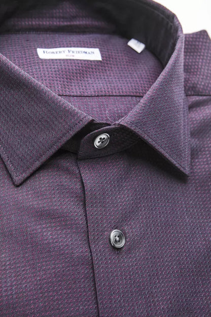 Chemise homme en coton bordeaux de Robert Friedman