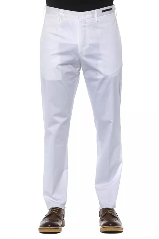 PT Torino witte katoenen herenbroek