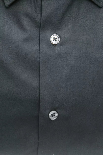 Chemise homme en coton noir Robert Friedman