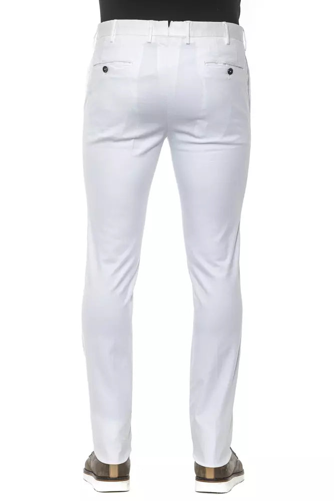 Pantalon slim pour homme en coton blanc PT Torino
