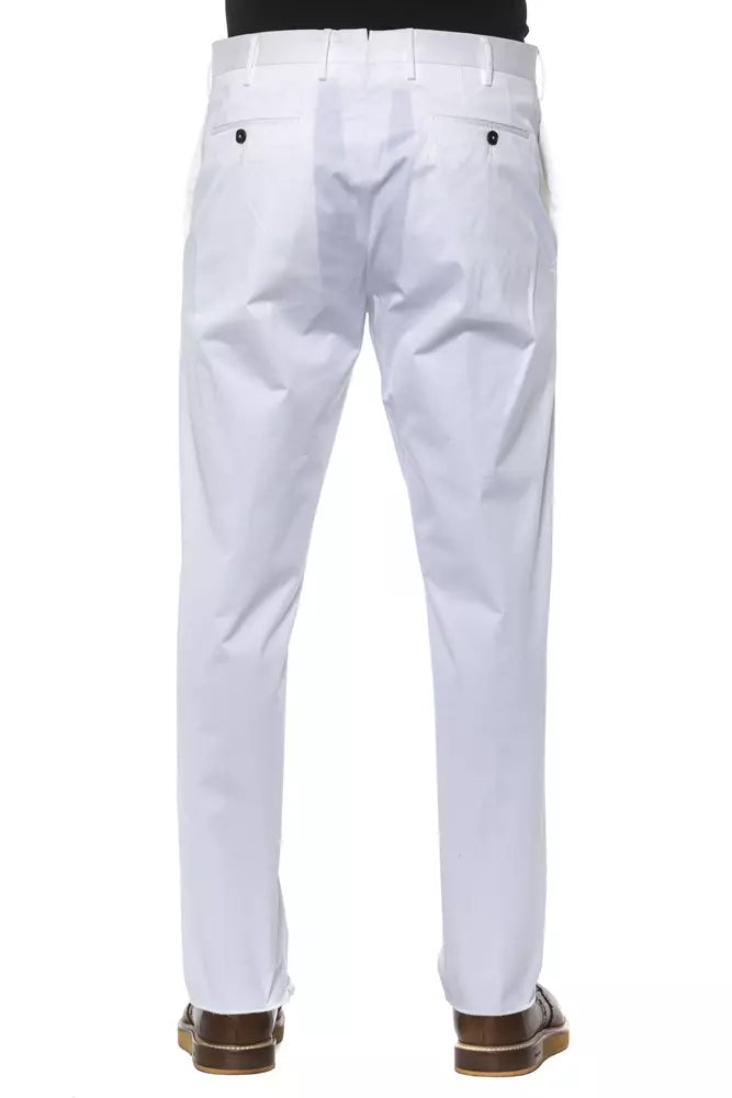 PT Torino witte katoenen herenbroek
