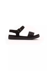 Péché Originel Sandales Femme Textiles Noires - Talons Bas Élégants