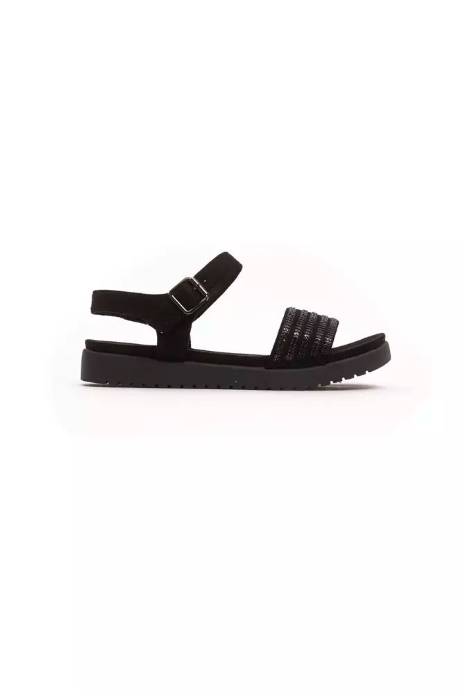 Péché Originel Black Textile Women Sandal - Chic Low Heels