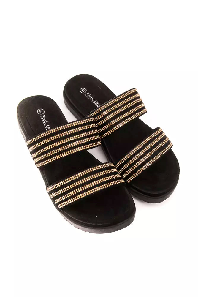Péché Originel Gold Textile Women Sandal - Chic Elegance