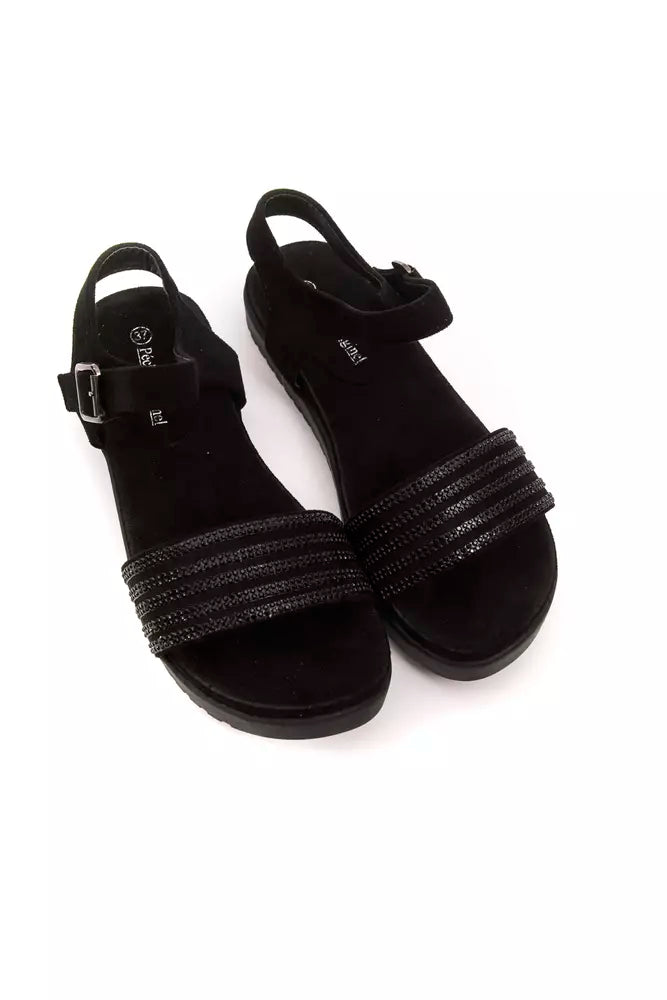 Péché Originel Black Textile Women Sandal - Chic Low Heels