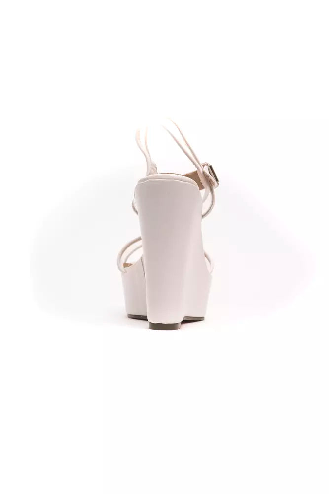 Péché Originel White Wedge Sandals for Women