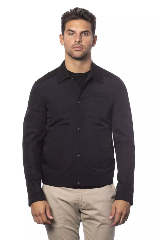 Veste bomber pour homme en coton noir de la marque Verri