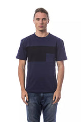 T-shirt homme en coton bleu Verri