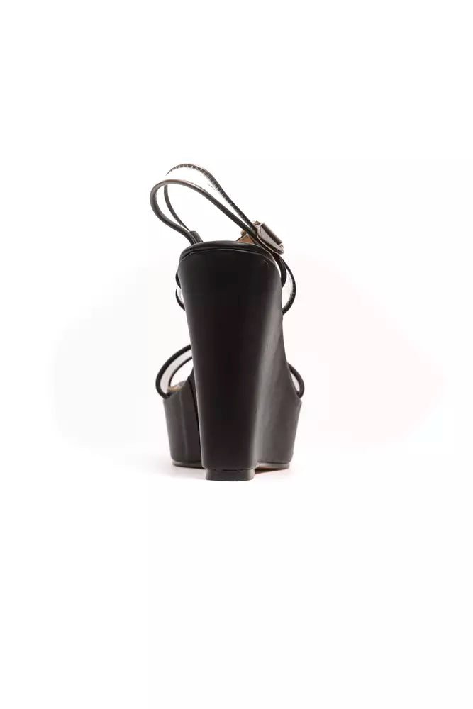 Sandale femme en polyéthylène noir Péché Originel