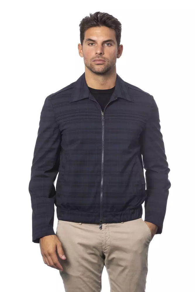 Veste bomber en laine pour homme, bleu Verri