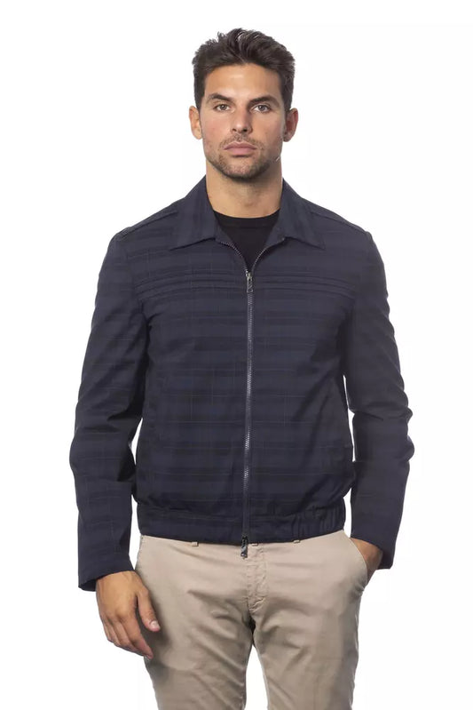 Veste bomber en laine pour homme, bleu Verri