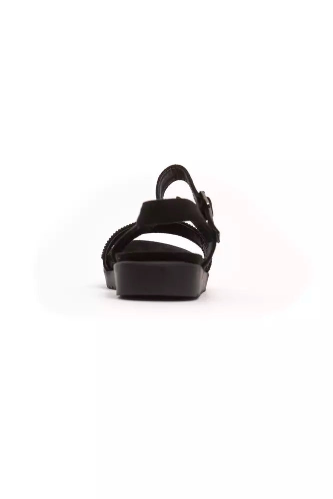 Péché Originel Black Textile Women Sandal - Chic Low Heels