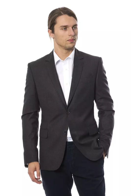 Verri Gray Wool Men Blazer - Sophisticated Tailoring