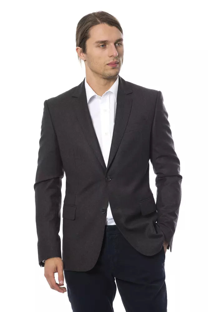Verri Gray Wool Men Blazer - Sophisticated Tailoring