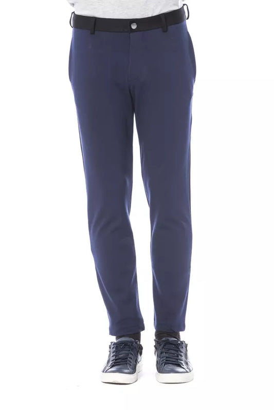 Pantalon homme en viscose bleu Verri