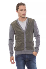 Gilet en laine gris Verri pour homme