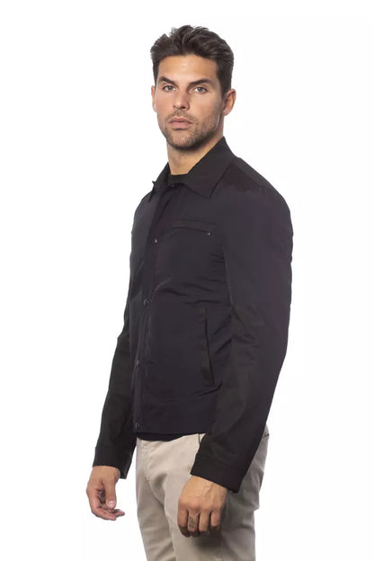 Veste bomber pour homme en coton noir de la marque Verri