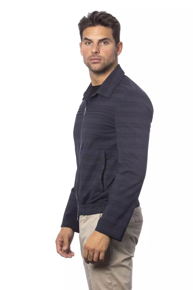 Veste bomber en laine pour homme, bleu Verri