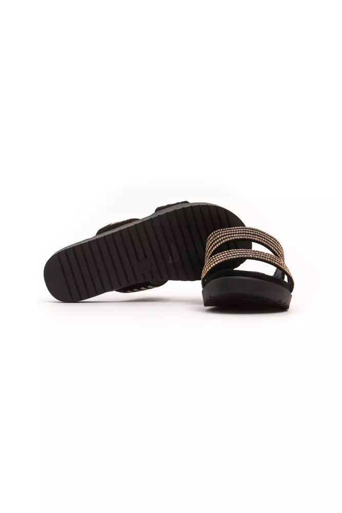 Péché Originel Gold Textile Women Sandal - Chic Elegance