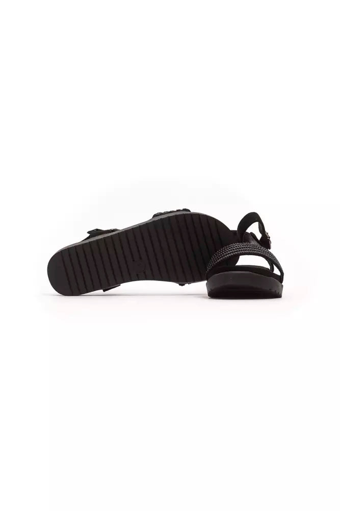 Péché Originel Black Textile Women Sandal - Chic Low Heels
