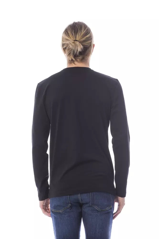 T-shirt homme en coton noir Verri
