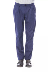 Pantalon chino pour homme en coton bleu Verri