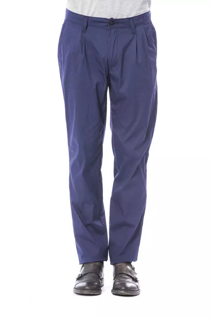 Pantalon chino pour homme en coton bleu Verri