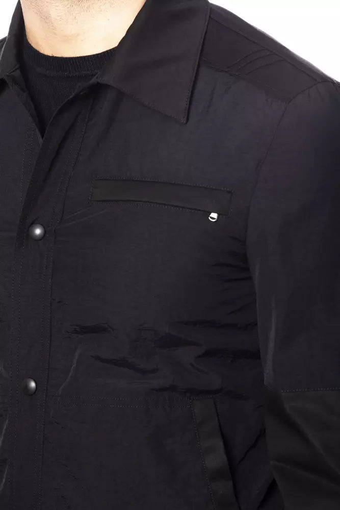 Veste bomber pour homme en coton noir de la marque Verri